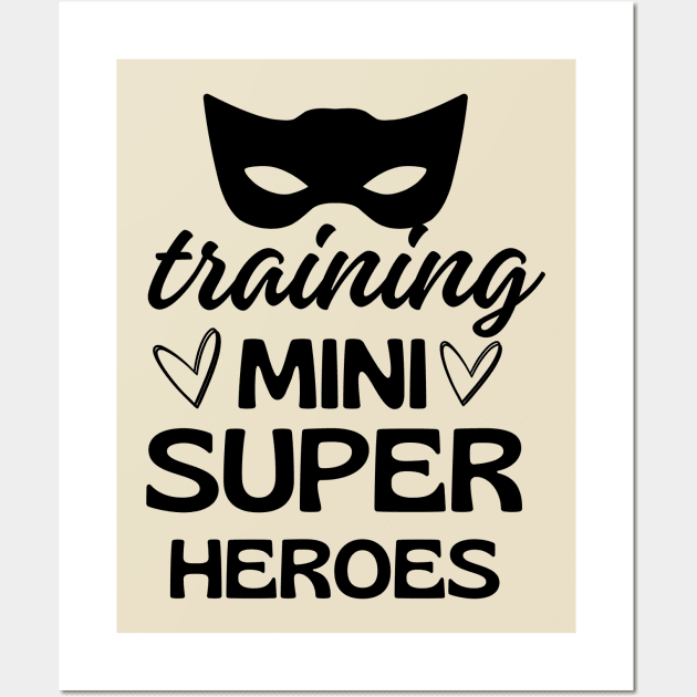 Training Mini Super Heroes Wall Art by Owlora Studios